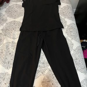 Like new black mandala scrub set
